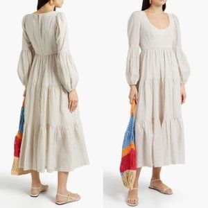 NWT! Cinq à Sept Striped Midi Rose Dress Size 6